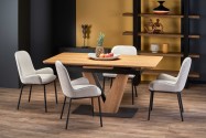 UMBERTO extending table top - natural oak, leg - natural oak / black