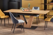 UMBERTO extending table top - natural oak, leg - natural oak / black
