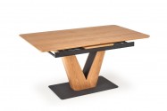 UMBERTO extending table top - natural oak, leg - natural oak / black