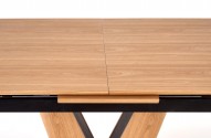 UMBERTO extending table top - natural oak, leg - natural oak / black