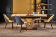 UMBERTO extending table top - natural oak, leg - natural oak / black