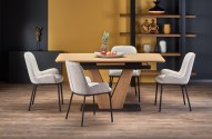 UMBERTO extending table top - natural oak, leg - natural oak / black