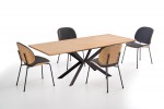 LEGARTO extendable table top - natural oak, leg - black