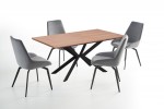 LEGARTO extendable table top - natural oak, leg - black