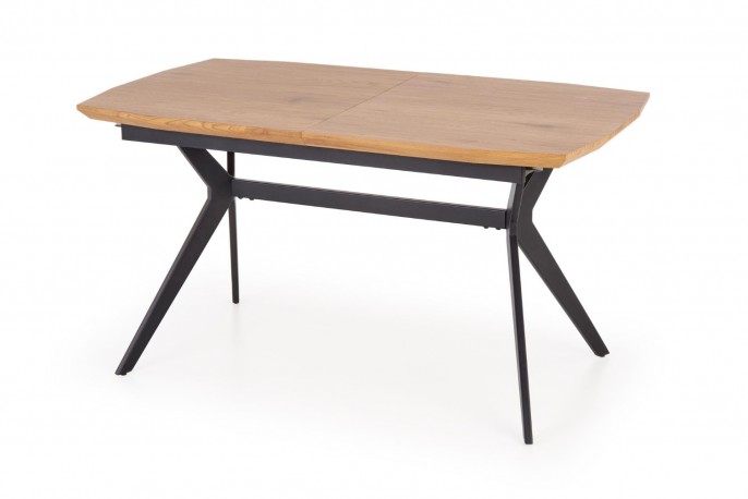 GUSTAVO extending table top - golden oak, legs - black