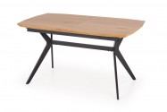 GUSTAVO extending table top - golden oak, legs - black
