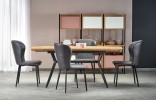GUSTAVO extending table top - golden oak, legs - black