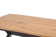 GUSTAVO extending table top - golden oak, legs - black
