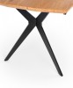 GUSTAVO extending table top - golden oak, legs - black