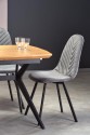 GUSTAVO extending table top - golden oak, legs - black