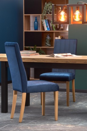 TIAGO extending table 140-220 / 80 top: craft oak, legs: black