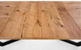 MASSIVE extending table 160-250x90x77 cm light oak / black