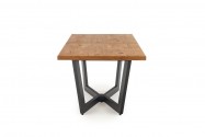 MASSIVE extending table 160-250x90x77 cm light oak / black