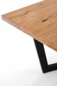 MASSIVE extending table 160-250x90x77 cm light oak / black