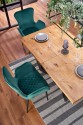 MASSIVE extending table 160-250x90x77 cm light oak / black