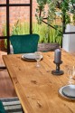 MASSIVE extending table 160-250x90x77 cm light oak / black