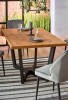MASSIVE extending table 160-250x90x77 cm light oak / black