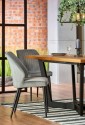 MASSIVE extending table 160-250x90x77 cm light oak / black