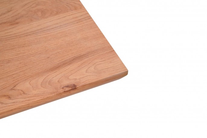 URBANO extendable table, top - golden oak, leg - black / golden oak