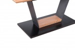 URBANO extendable table, top - golden oak, leg - black / golden oak