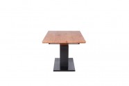 URBANO extendable table, top - golden oak, leg - black / golden oak