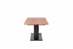 URBANO extendable table, top - golden oak, leg - black / golden oak