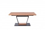URBANO extendable table, top - golden oak, leg - black / golden oak