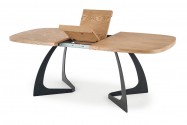 VELDON extending table, top - natural oak, legs - black