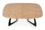 VELDON extending table, top - natural oak, legs - black