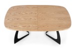 VELDON extending table, top - natural oak, legs - black