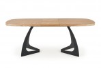 VELDON extending table, top - natural oak, legs - black