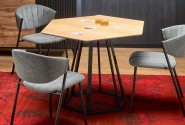 HERMAN table top - natural, leg - black