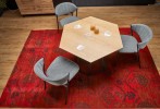 HERMAN table top - natural, leg - black