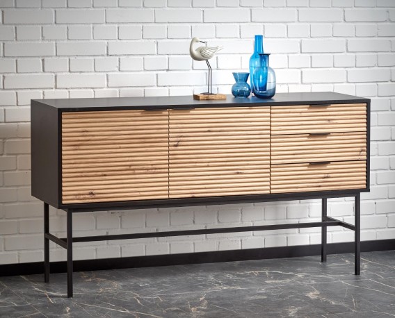 MURANO KM-1 chest of drawers artisan oak / black