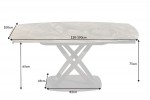 YAZA - 130-190 cm förlängningsbart matbord i taupefärgat marmorutseende