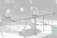 YAZA - 130-190 cm förlängningsbart matbord i antracit