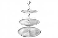 YUNO - 35 x 48 cm kakställ 3 våningar i silver