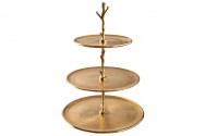 YUNO - 35 x 48 cm kakställ 3 våningar i guld