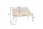 TUSS - 130 cm sittbänk i gult/mönstrad