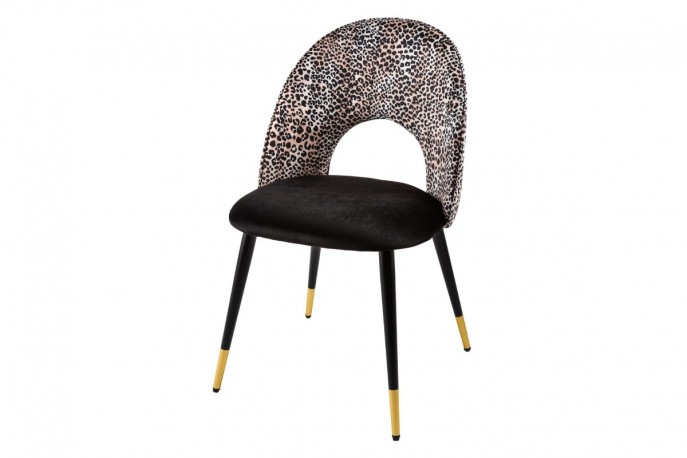 Design chair Boutique black leopard