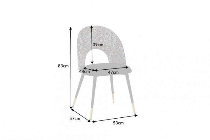Design chair Boutique black leopard
