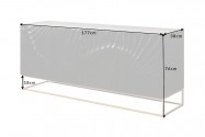 RENFO - 177cm skänk i svart mangoträ