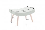 SCANDI - 63 cm pall i grönt/trä