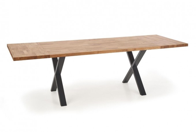APEXA - 140x85CM FÖRLÄNGNINGSBART MATBORD MASSIV EK