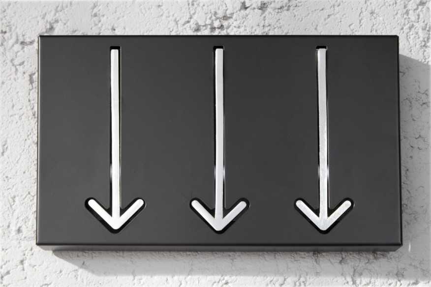 Wandgarderobe Arrow 3er schwarz