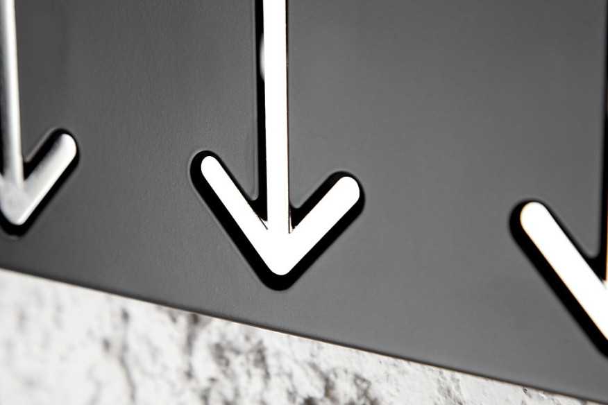Wandgarderobe Arrow 3er schwarz