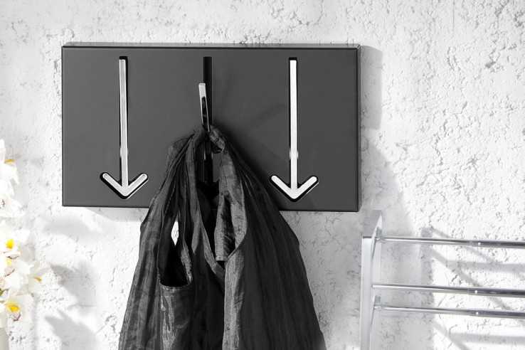 Wandgarderobe Arrow 3er schwarz