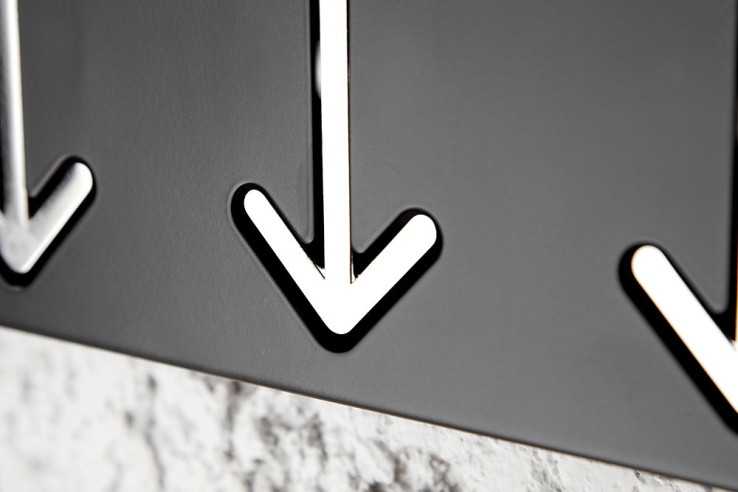 Wandgarderobe Arrow 5er schwarz