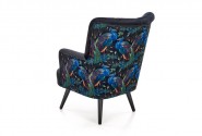 PAGONI armchair black (Bluvel fabric  19)