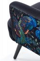 PAGONI armchair black (Bluvel fabric  19)